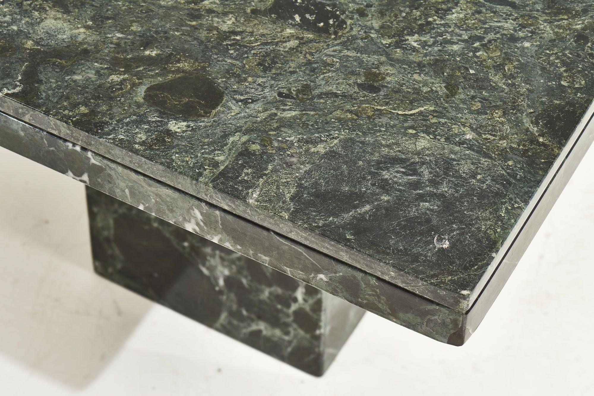 Verde Dark Green Marble Side Table, Italy, 1970 1