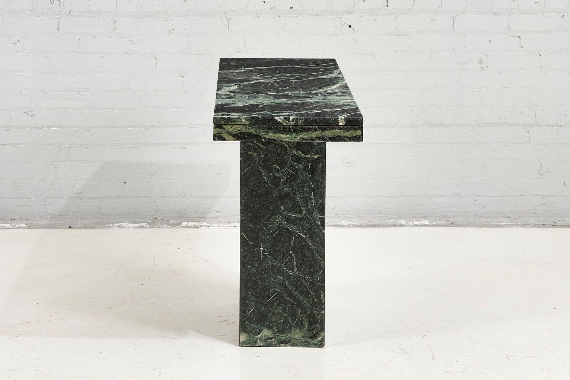 Italian Verde Green Marble Console Table, Italy, 1970