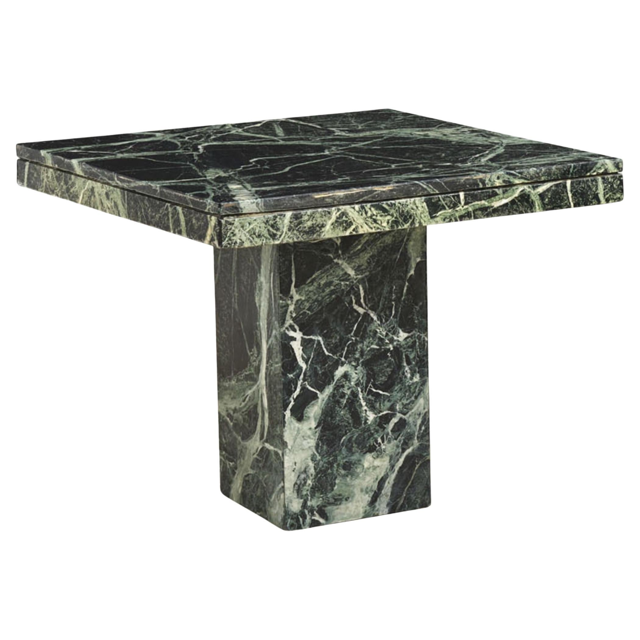 Verde Green Marble Side Table, Italy 1970