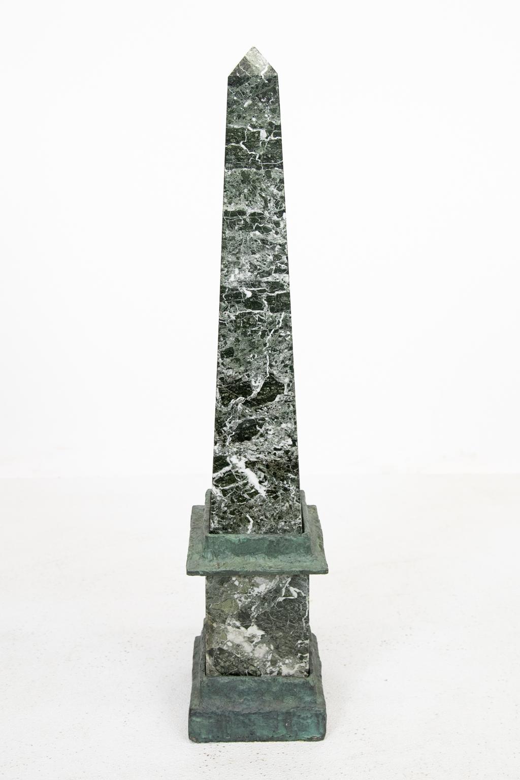 Verde Marble Obelisk In Good Condition In Wilson, NC