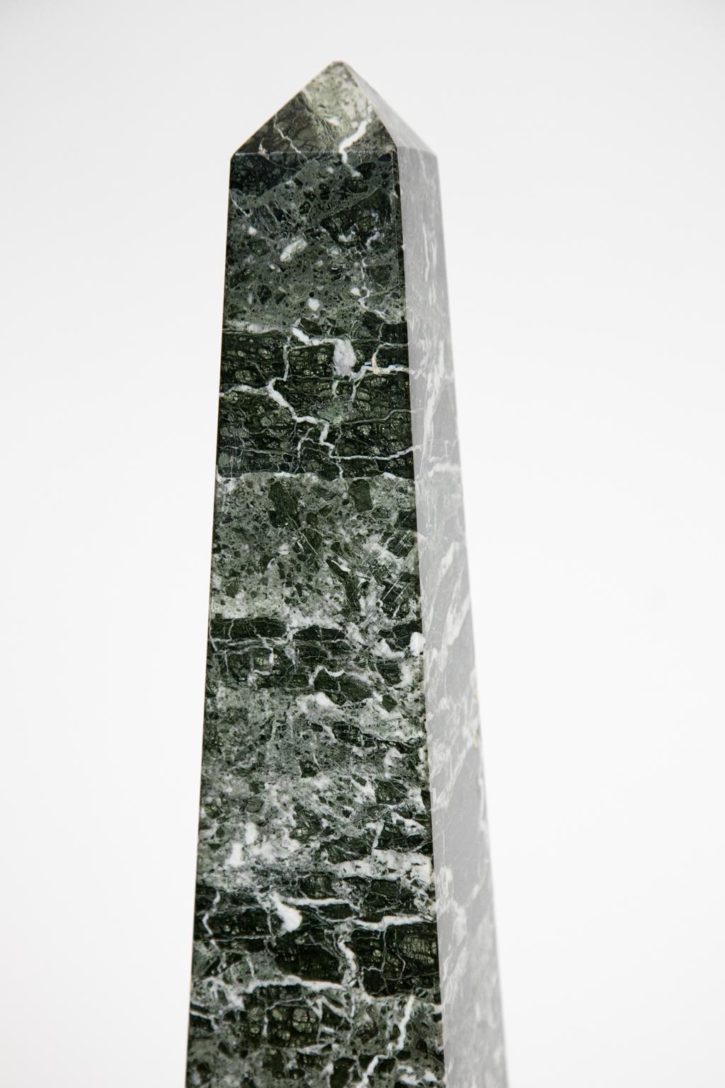 Mid-20th Century Verde Marble Obelisk