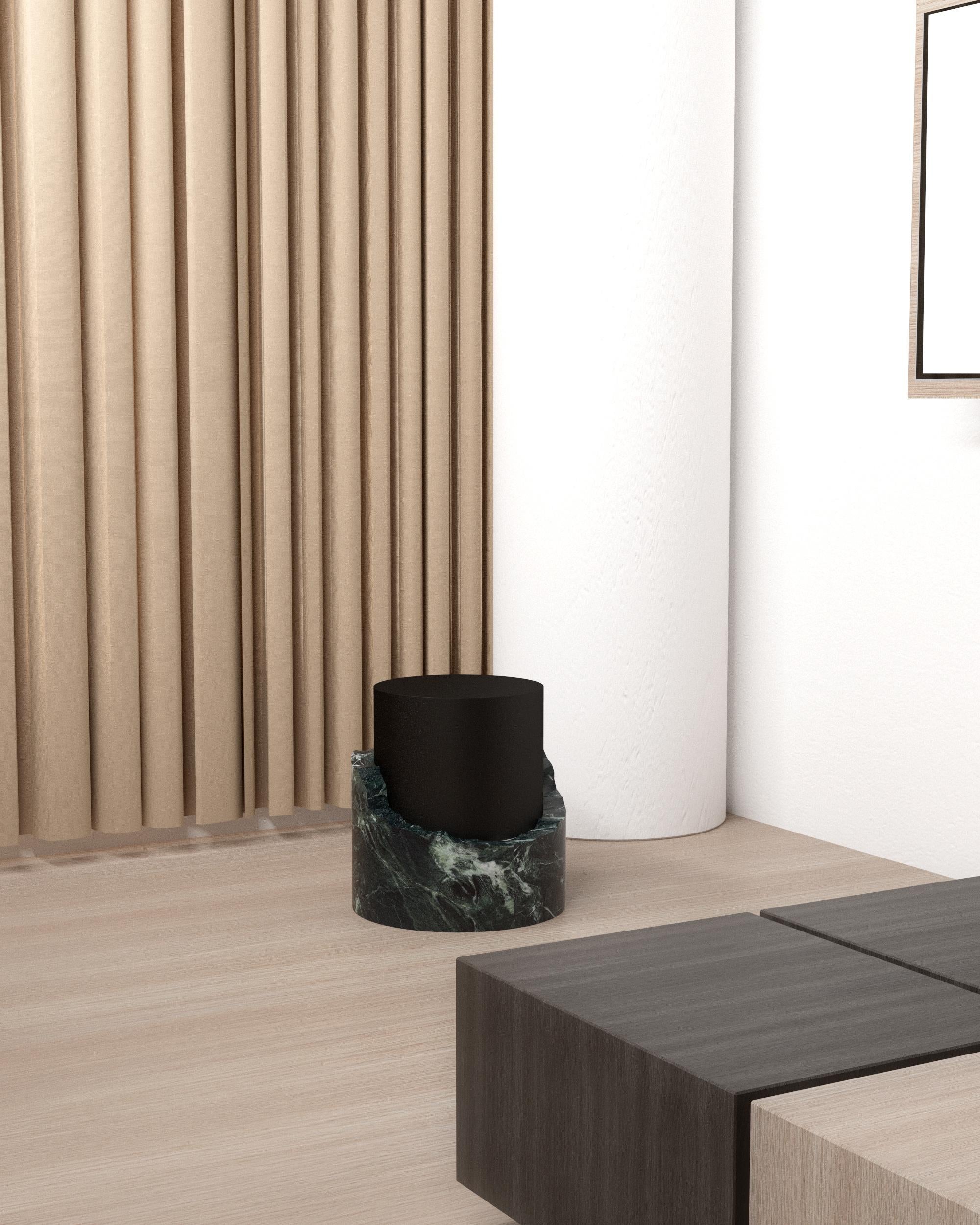 Taburete de mármol Verde Notte Betty by Serafini Italiano en venta
