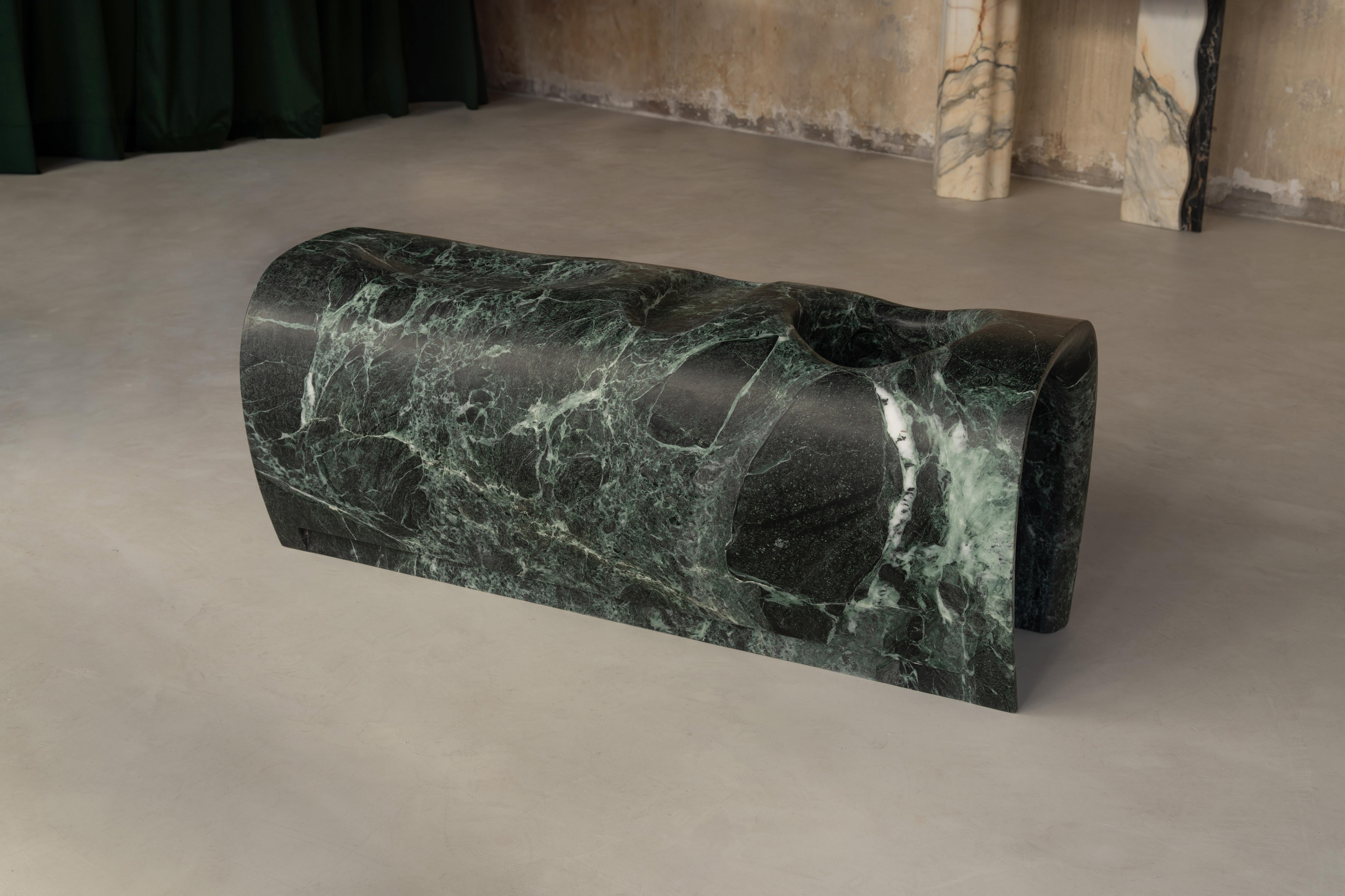 Banco de mármol Verde Notte Samaveta by Serafini Moderno en venta