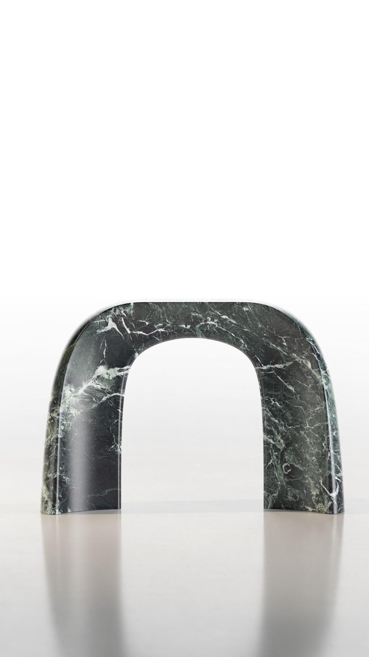 Modern Verde Notte Shan Marble Console by Serafini For Sale