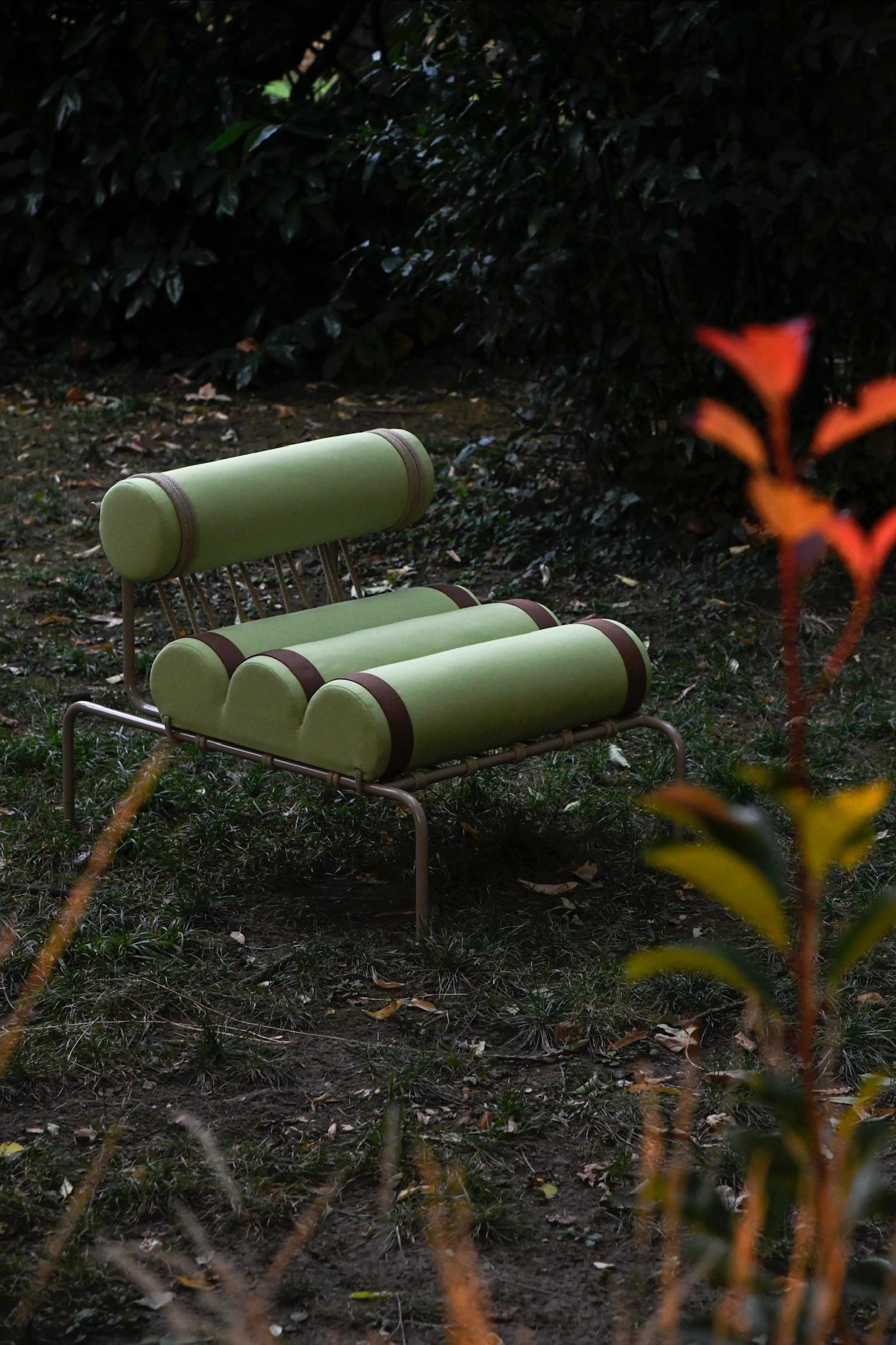 Verde Oasi Plain Kylíndo Outdoor Armchair by Dalmoto For Sale 2