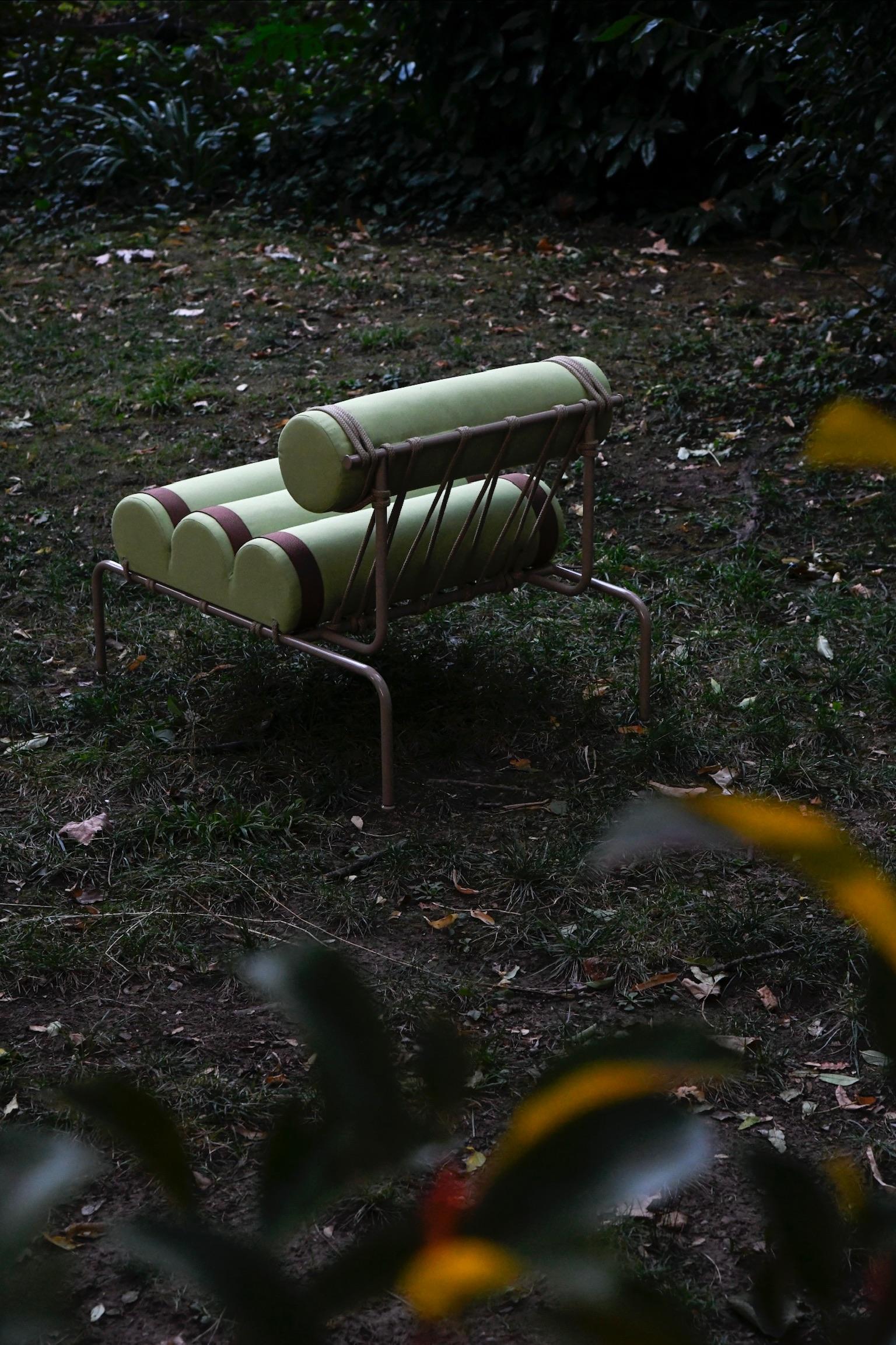 Verde Oasi Plain Kylíndo Outdoor Armchair by Dalmoto For Sale 3