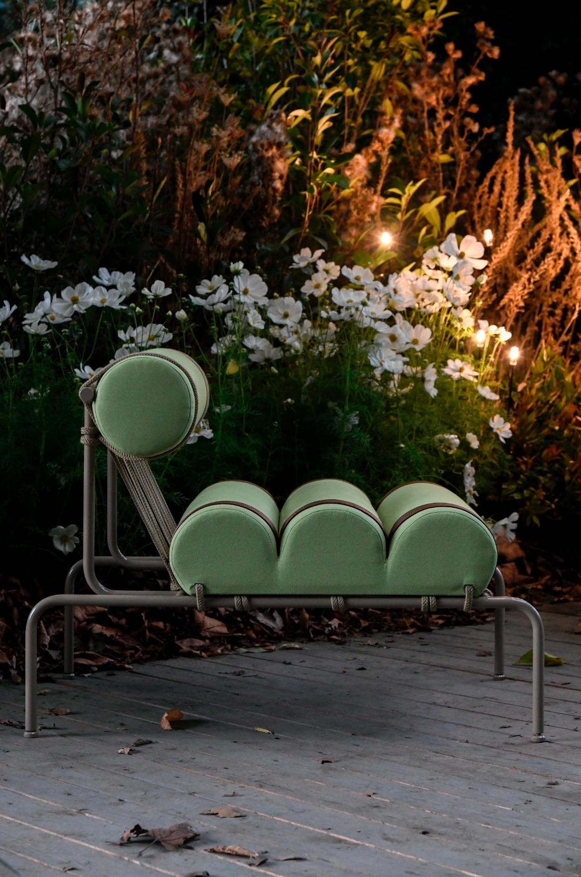Verde Oasi Plain Kylíndo Outdoor Armchair by Dalmoto For Sale 1