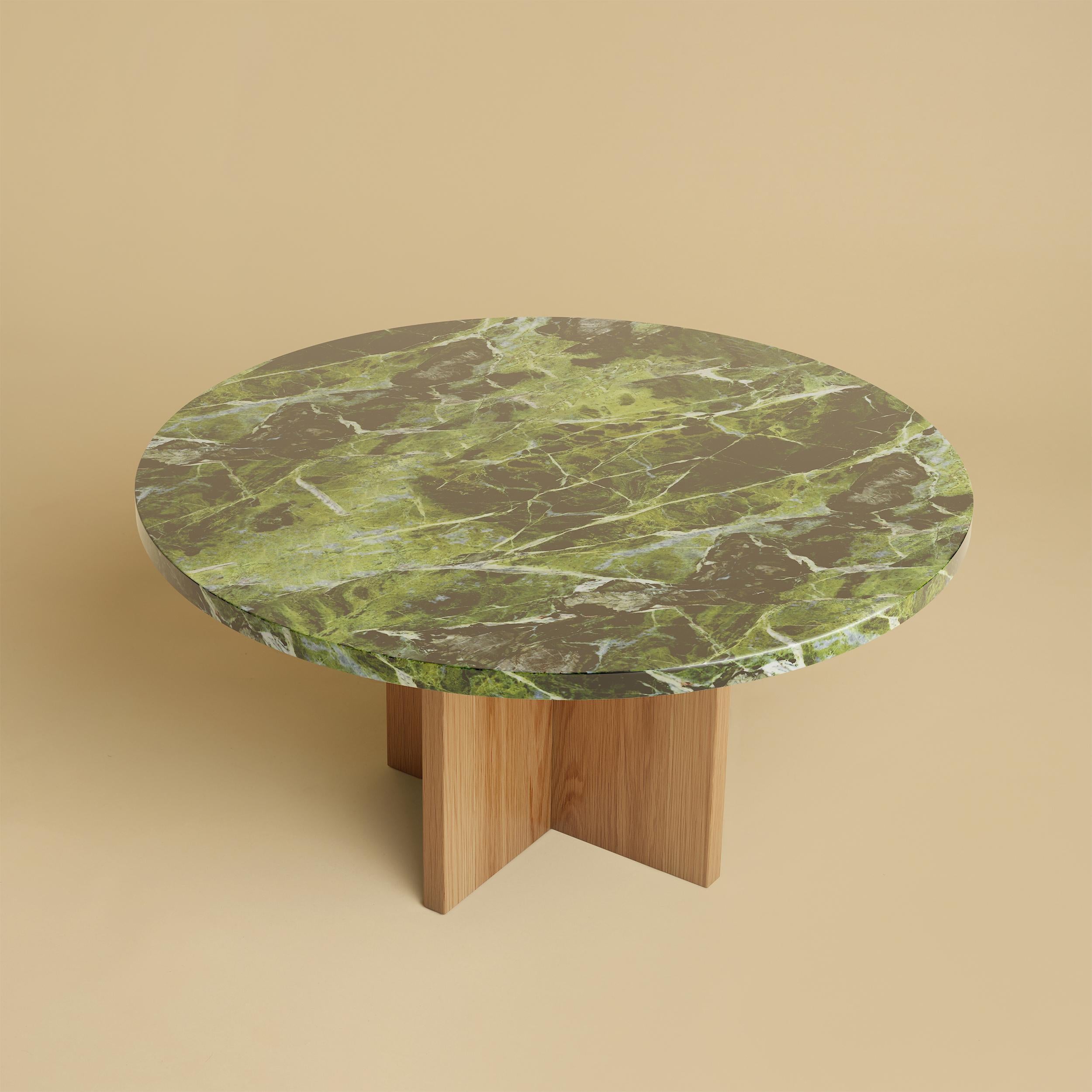 italien Table basse Verde Tifone et Chêne Tinian par Lebanto en vente