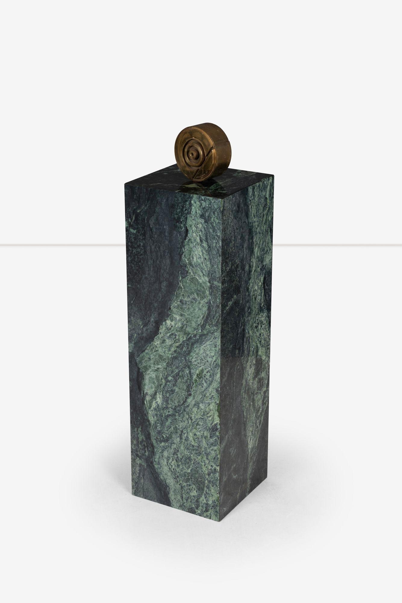 Verdi Alpi Marble Pedestal Mangiarotti Style For Sale 1