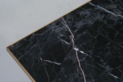 Verdi Coffee Table — Large — Patinated Brass Base — Rare British Marble Top