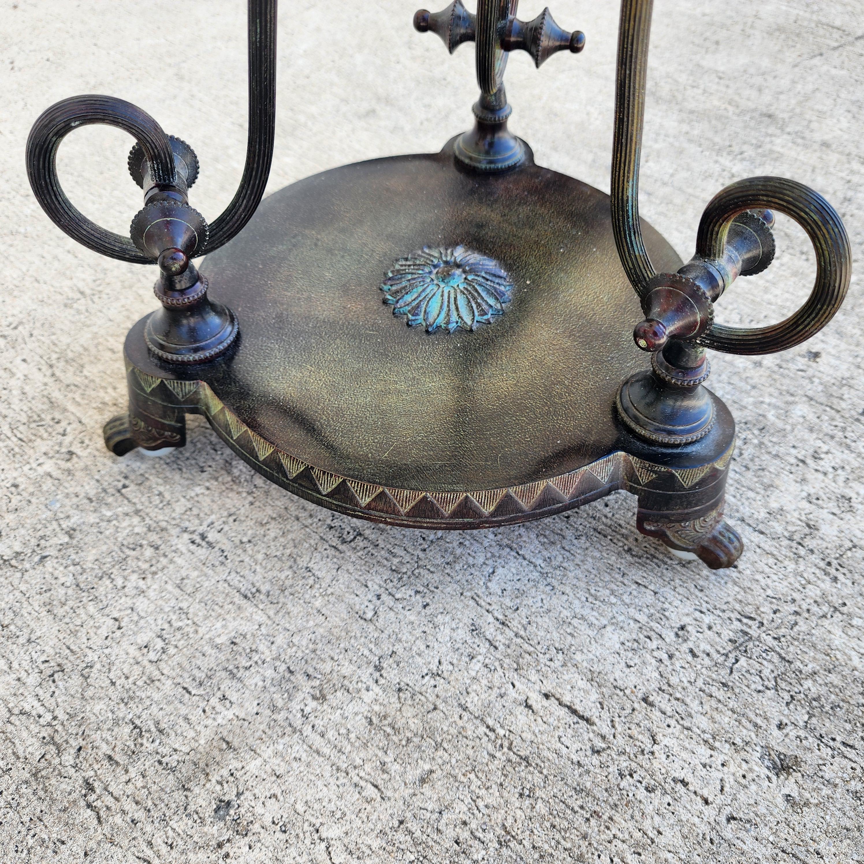 Paire de tables d'appoint Verdi Gris Bronze Gueridon en vente 6