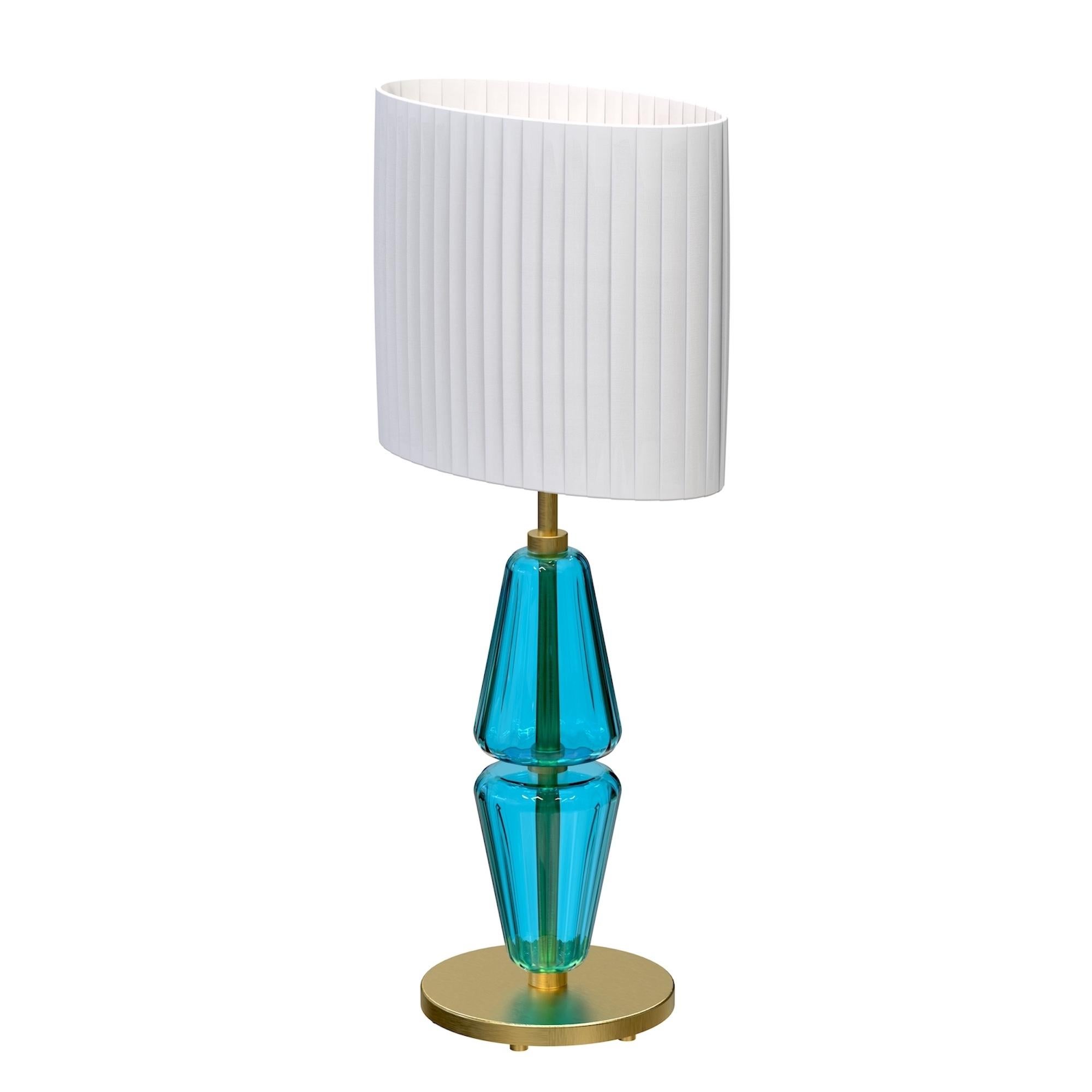 VERDI Handgefertigte moderne Tischlampe aus Muranoglas Made in Italy im Angebot 5