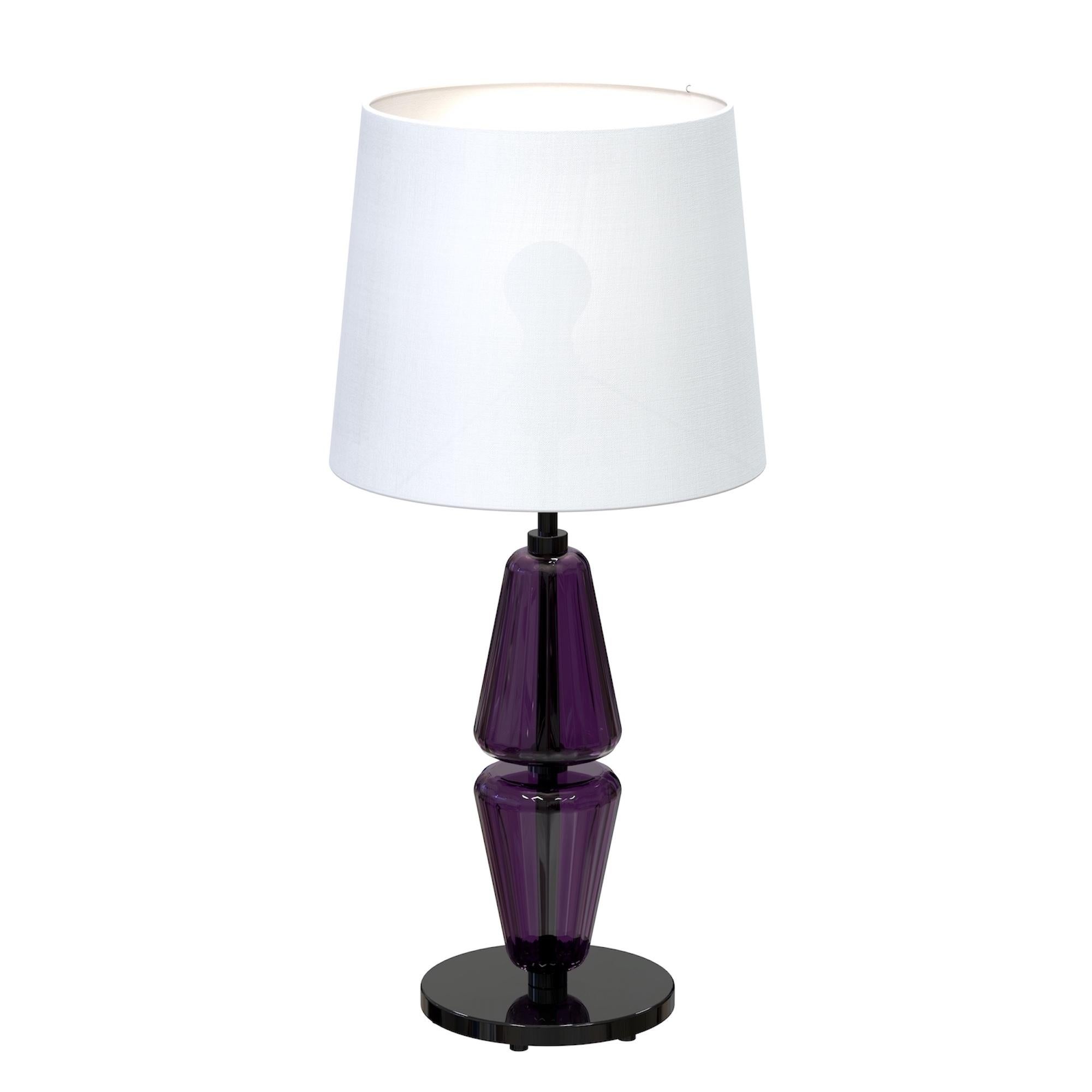 VERDI Handgefertigte moderne Tischlampe aus Muranoglas Made in Italy im Angebot 9