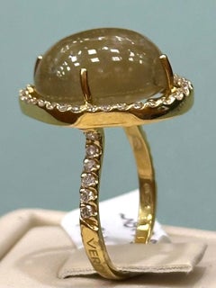VERDI Rutile Quartz 18 Karat Yellow Gold and Diamond Ring