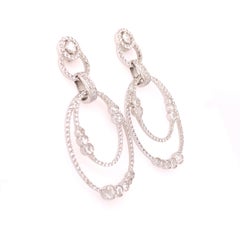 Verdi White Gold Diamond Hoop Earrings