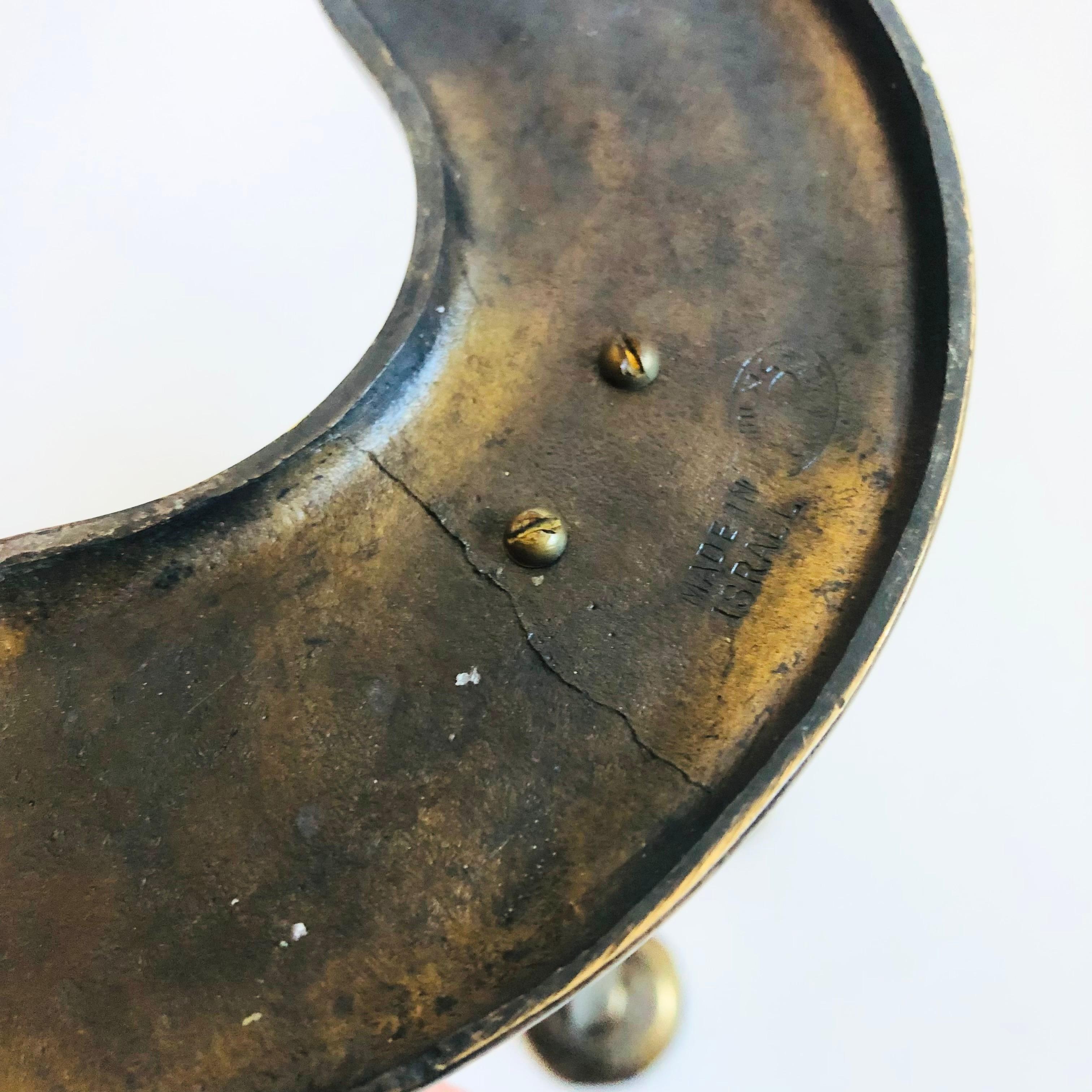 Verdigris Brass Candle Holder - Made in Israel 3