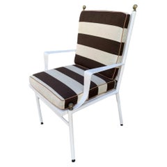 Verdigris Brass & White Chair