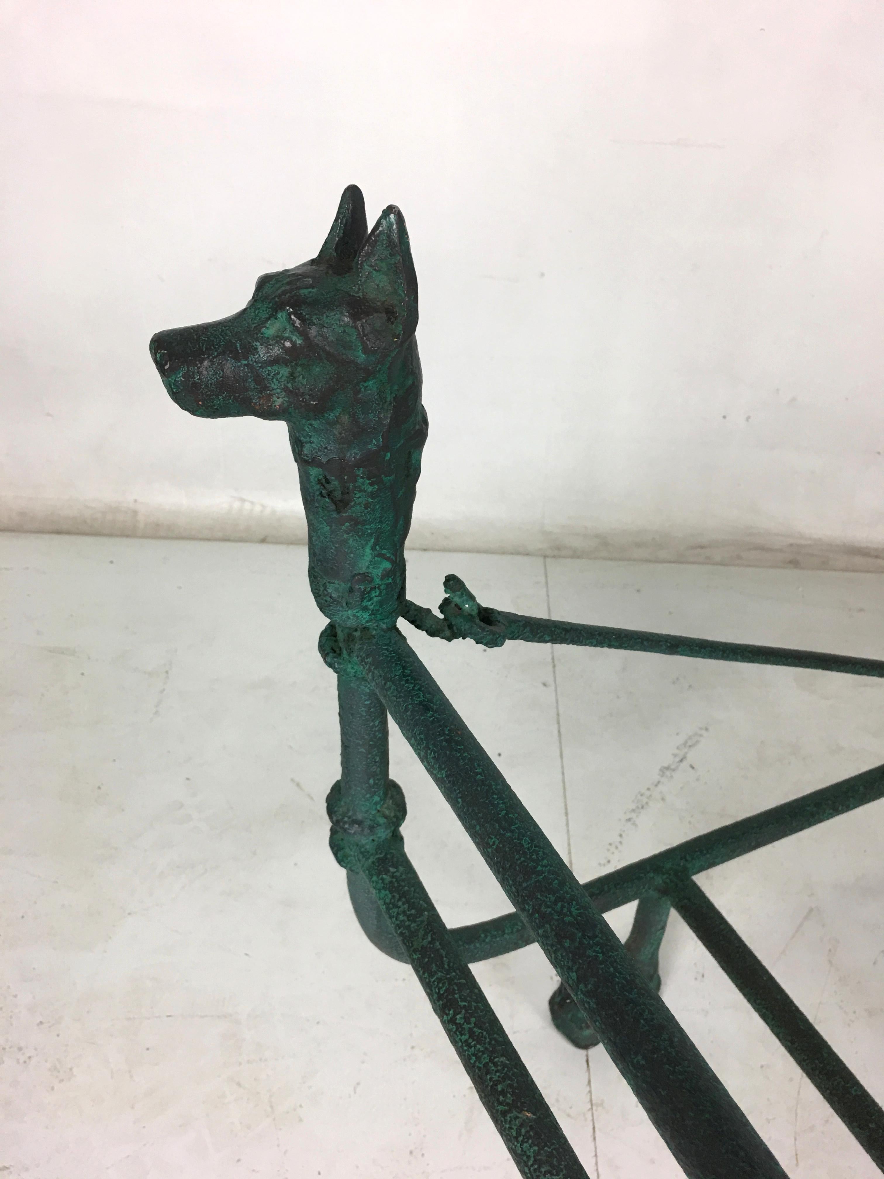 Late 20th Century Verdigris Bronze Coffee Table in the Style of Giacometti