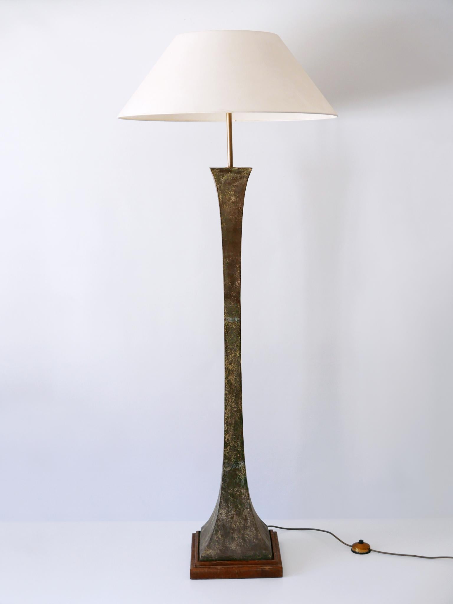 Mid-Century Modern Verdigris Bronze Floor Lamp by Stewart Ross James for Hansen Lighting, 1960s For Sale