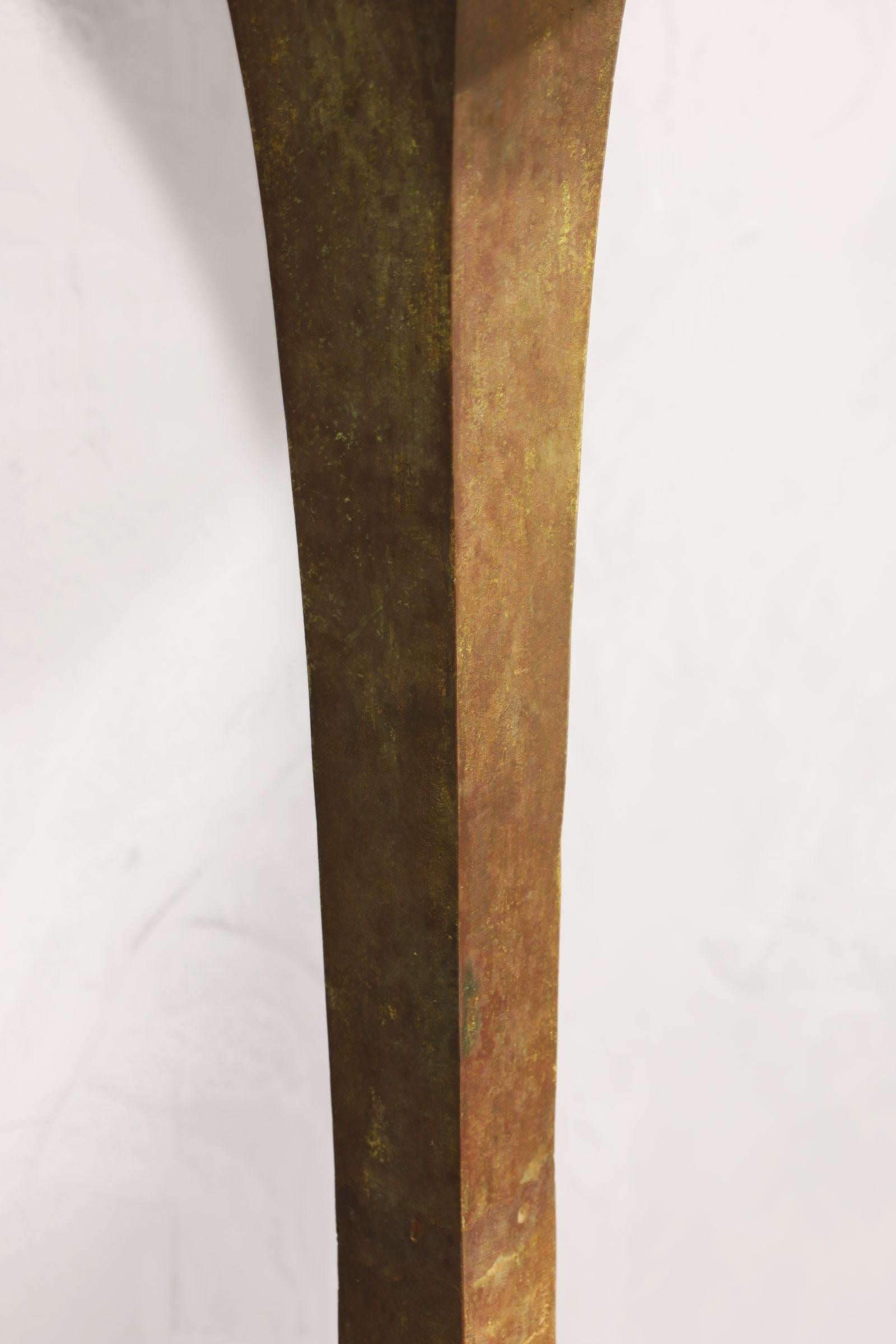 American Verdigris Bronze Floor Lamp by Stewart Ross James for Hansen Lighting, 1960s For Sale