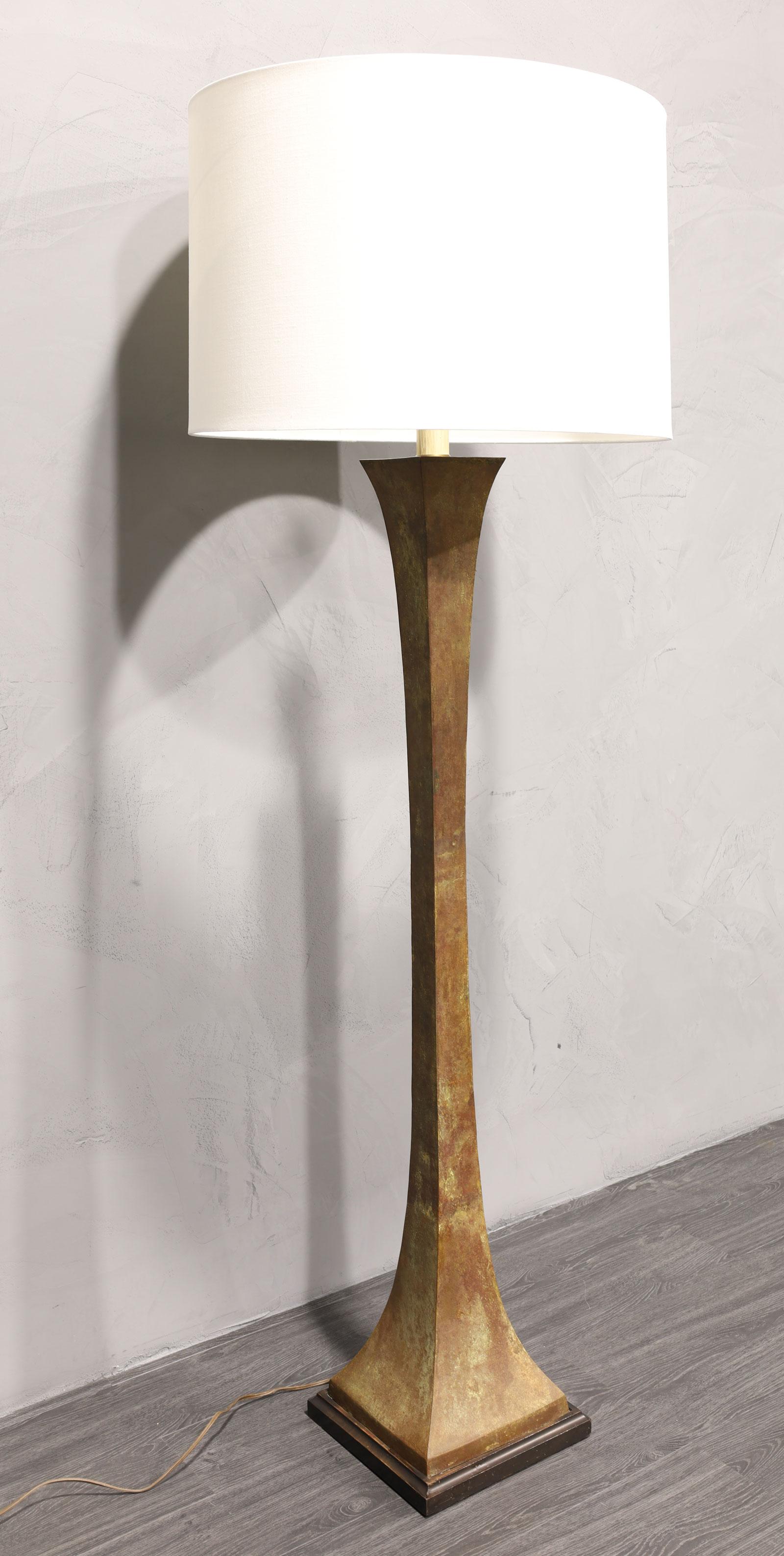 Patinated Verdigris Bronze Floor Lamp by Stewart Ross James for Hansen Lighting, 1960s For Sale