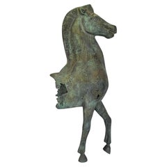 Verdigris Bronze Horse Fragment