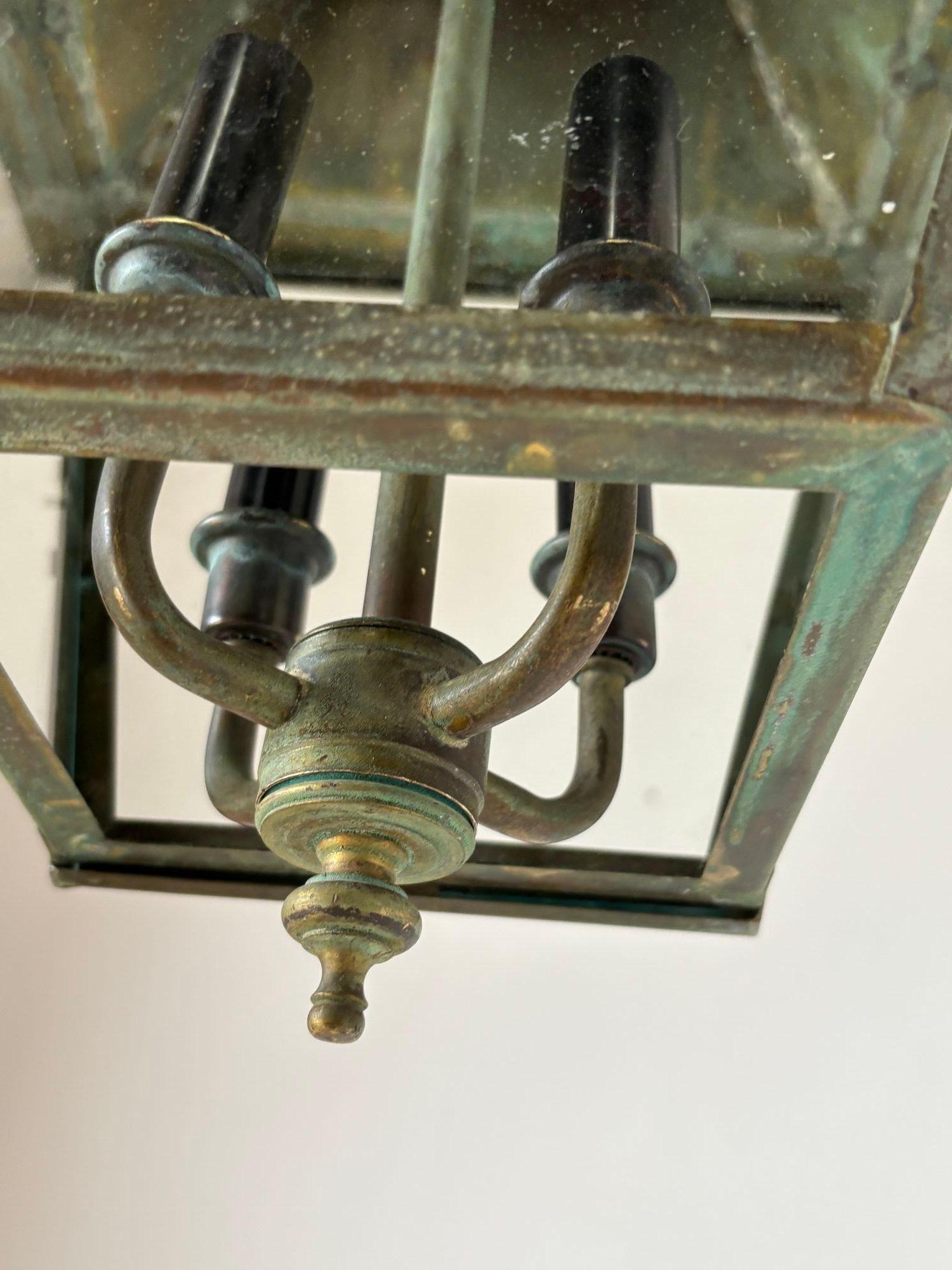Verdigris Copper Brass Hanging Hall Lantern 12