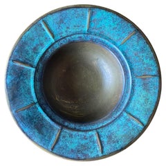 Verdigris Copper Footed Bowl, Italy, 1960's 