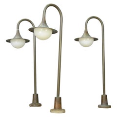 Verdigris Copper Garden Lights, Circa 1950s