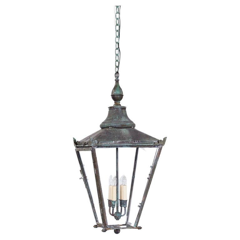 Verdigris Copper Glazed Lantern at 1stDibs