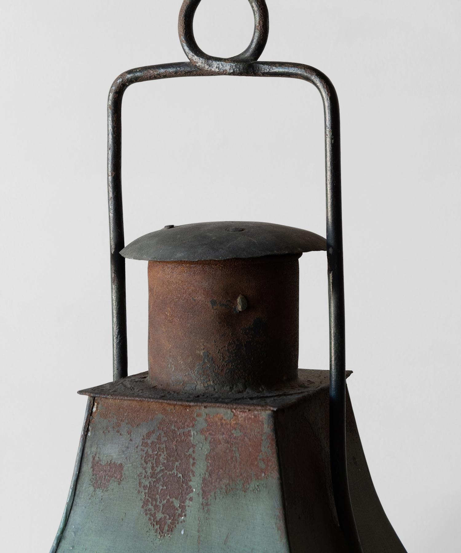 Copper Garden Lantern, France circa 1900 In Good Condition In Culver City, CA