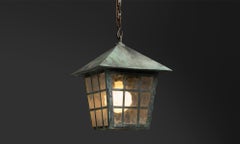 Verdigris Copper Lantern, France circa 1920