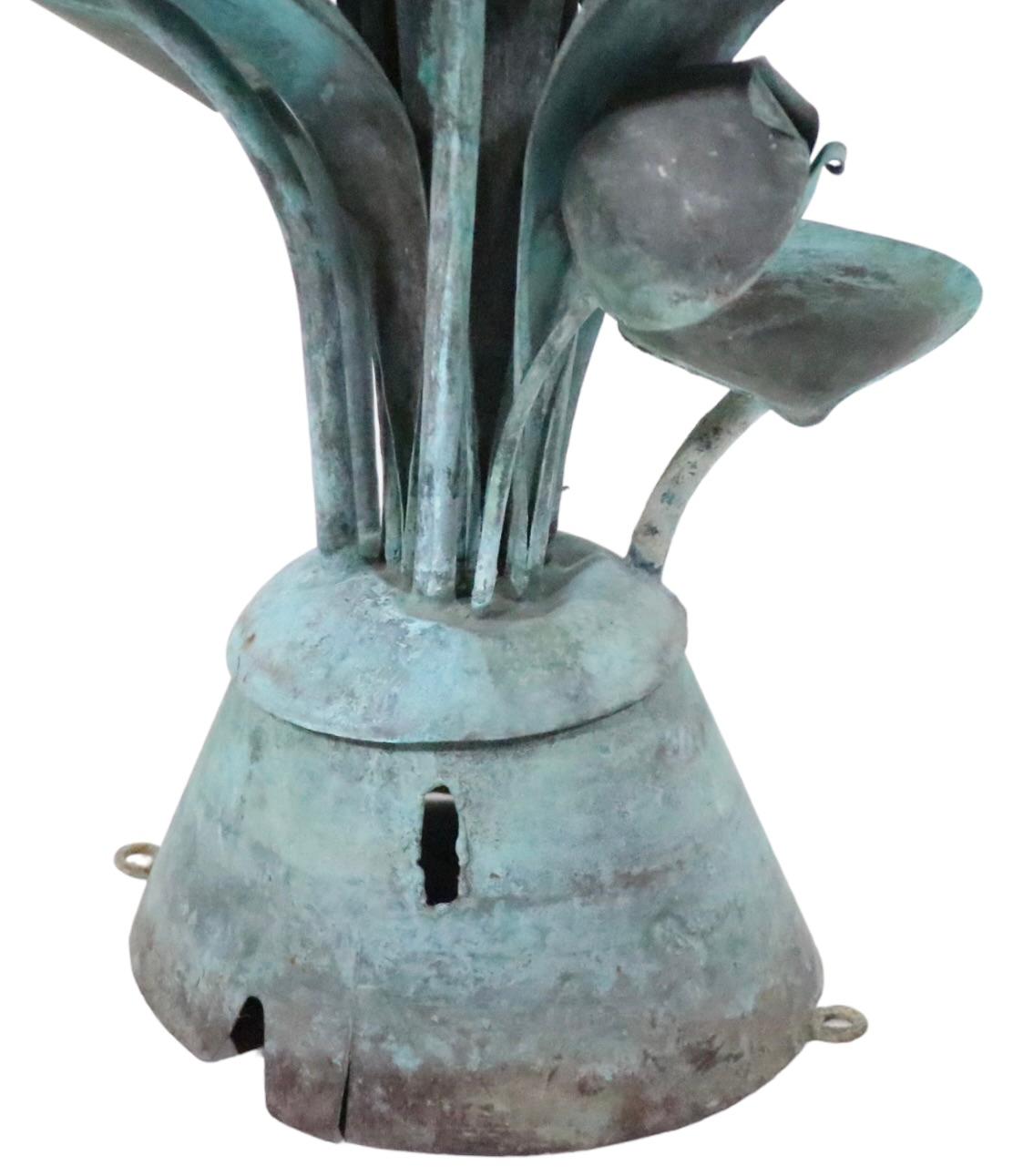 Verdigris Copper Organic Form Fountain circa 1950/1970’s  For Sale 4