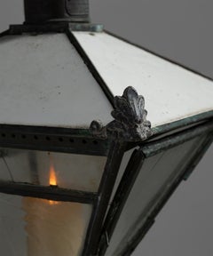 Verdigris Copper Station Lantern, England, Circa 1820
