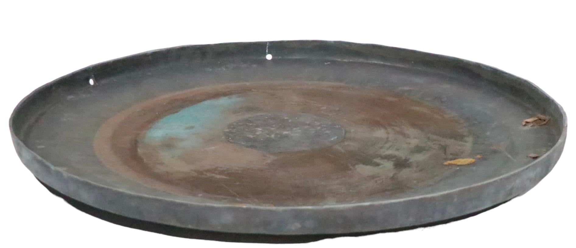 Verdigris Garden Fountain with Lily Pad Foliate Motif c. 1950/1970’s  For Sale 8