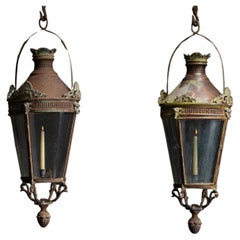 Antique Verdigris Lanterns, Italy circa 1850