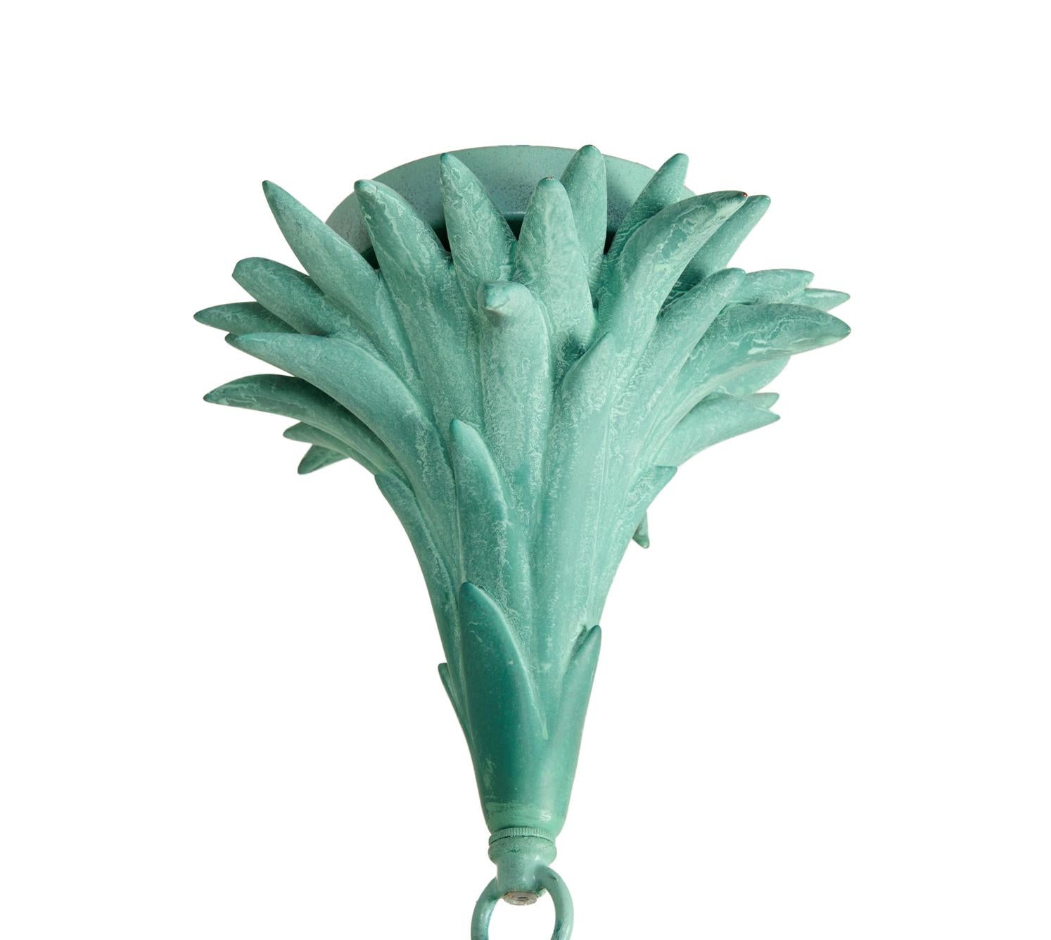 Verdigris Tenerife Chandelier by David Duncan Studio In New Condition For Sale In New York, NY