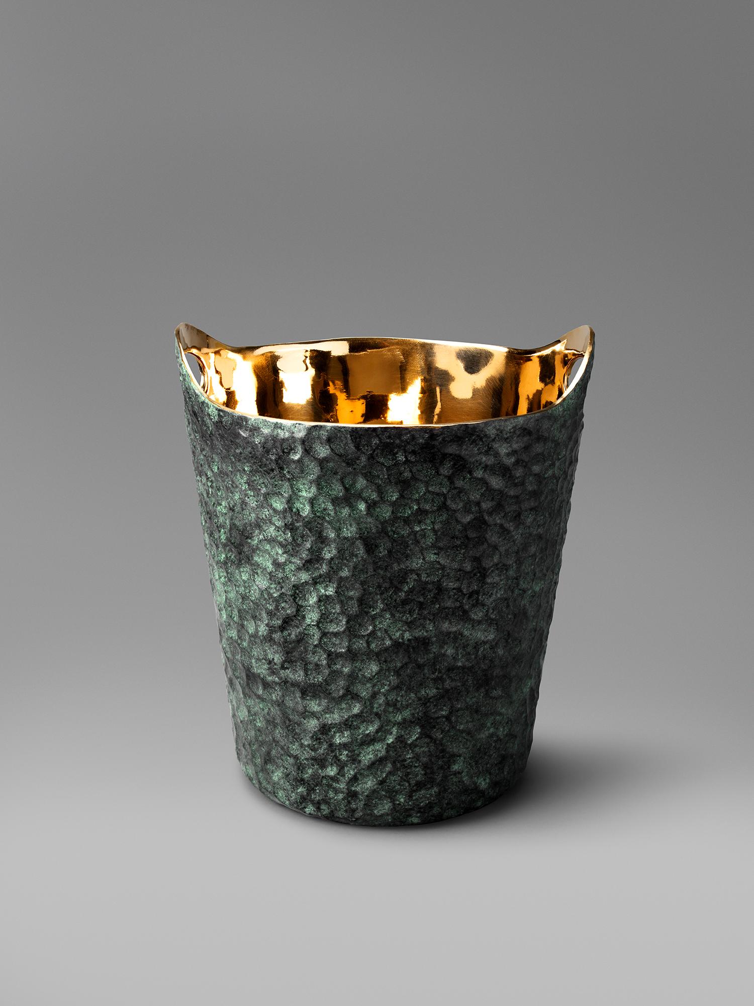 English Eaglador - Verdigris Wine Bucket, Cast in Bronze For Sale