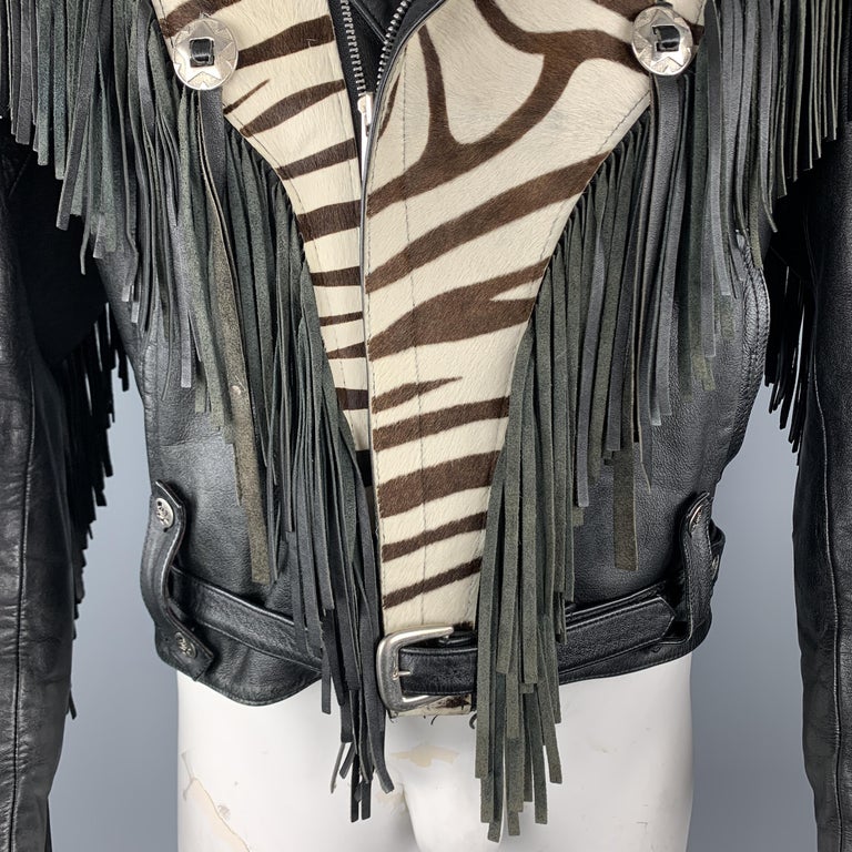 Zebra Print Moto Jacket, Zebra Print Biker Jacket