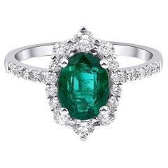 2.25ct Emerald And Diamond Engagement Ring - Helin