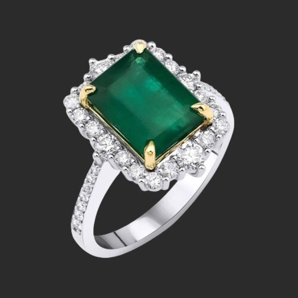 Product Details :

• Made to Order

• Gold Kt: 14kt

• Available Gold Colors: Rose Gold, Yellow Gold, White Gold

• 0.61ct Natural Round Diamond

• 3.27ct Natural Emerald

• Diamond Color-Clarity: F-G Color VS/SI Clarity

• Comes with Jewelry