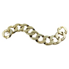 Verdura 14K Yellow Gold Classic Greta Garbo Style Gold Curb Link Bracelet #16770