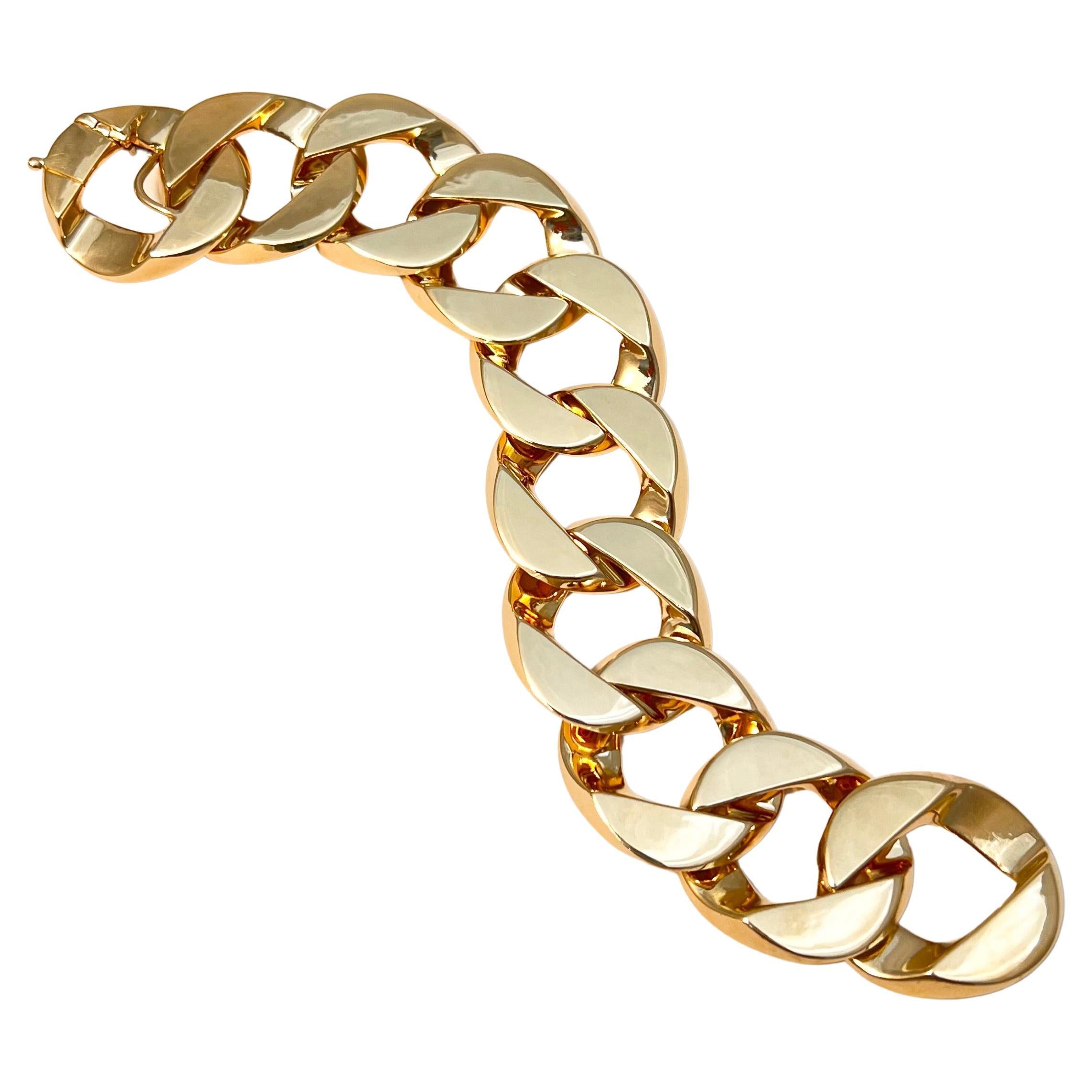 Bracelet figaro 5.75mm en or jaune 14k unisexe pour homme et femme