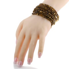 Verdura 18 Karat Yellow Gold Citrine, Peridot and Tourmaline Roundel Bracelet