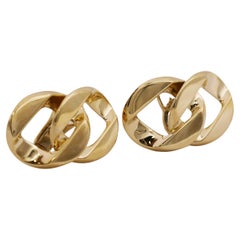 VERDURA 18K Curb Link Clip-on Earrings