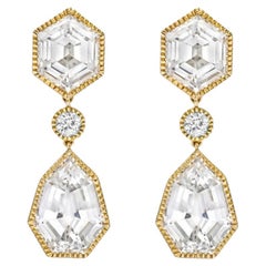 Verdura 18k Gold Topaz Byzantine Pendant Earclips