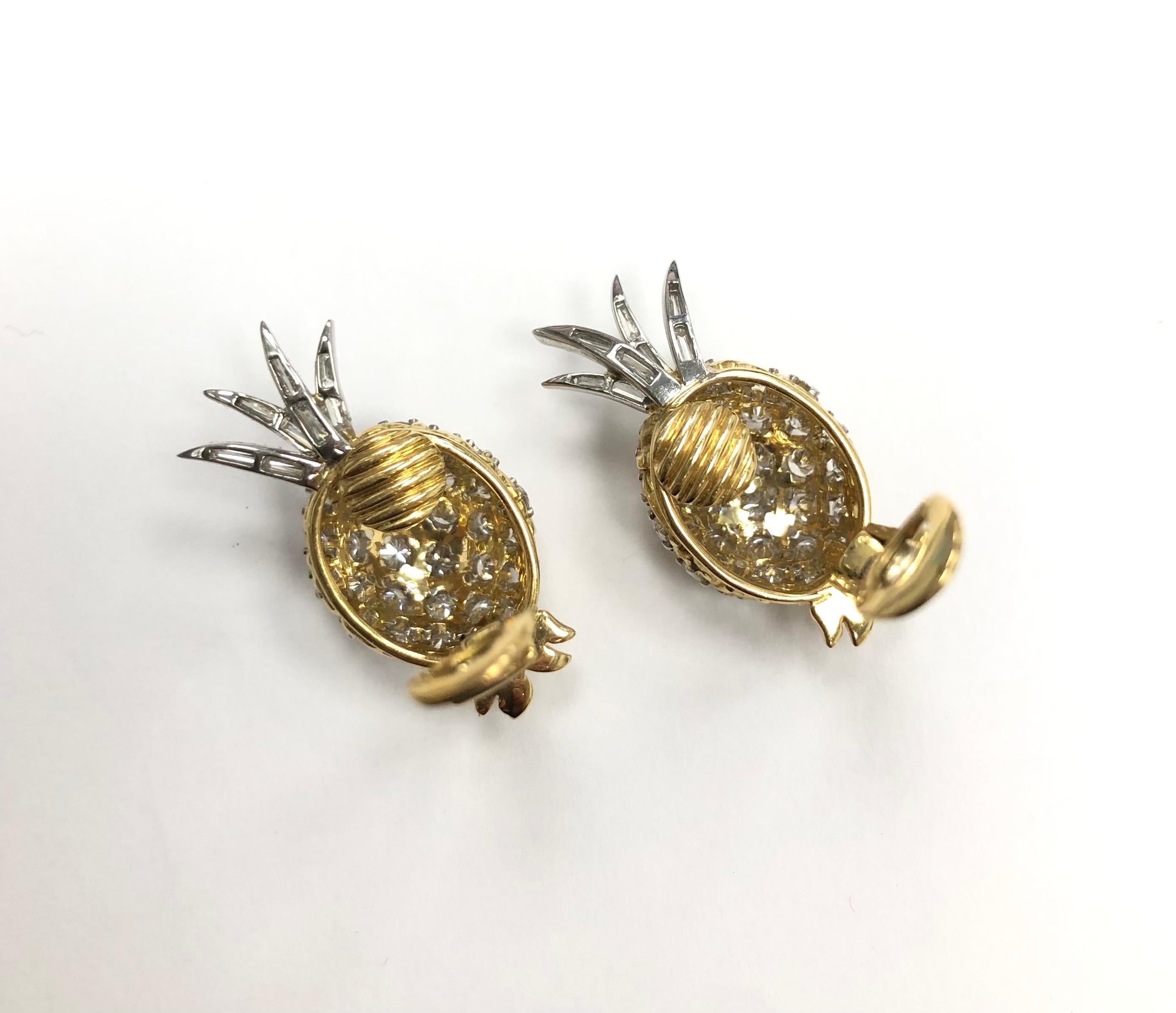 gold pineapple earrings