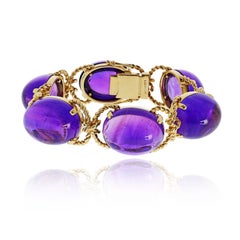 Verdura Pulsera de guijarros de amatista de oro amarillo de 18 quilates