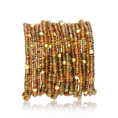VERDURA 18K Yellow Gold Citrine and Peridot Bead Bracelet