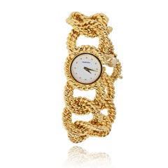 Verdura 18k Yellow Gold Curb-Link Bracelet Ladies Watch